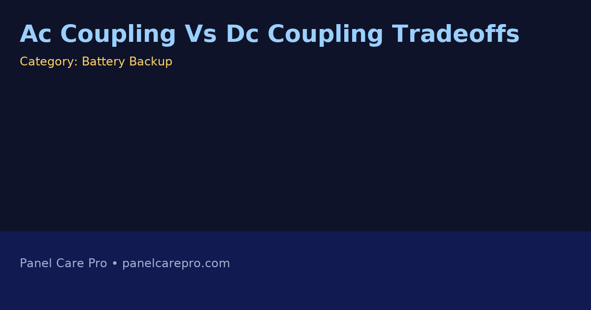 Ac Coupling Vs Dc Coupling Tradeoffs