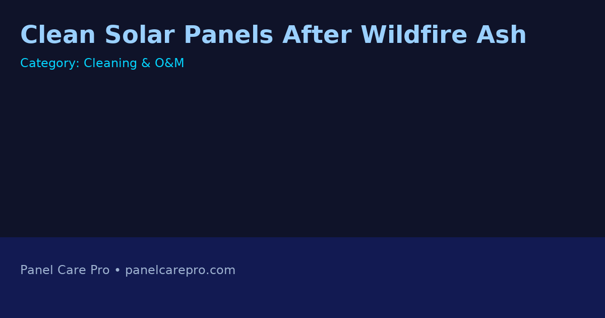 Clean Solar Panels After Wildfire Ash
